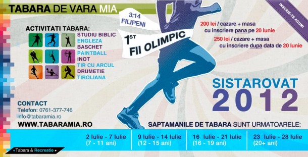 Tabăra de vară ”Fii olimpic” MIA 2012