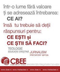 Înscriere la Colegiul Biblic Est European