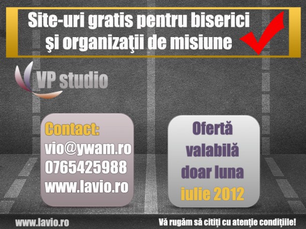 Site-uri gratis pentru biserici sau organizații de misiune