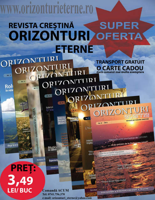 Revista “Orizonturi Eterne” – lichidare de stoc