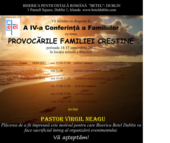 A IV-a conferinţă a familiior la Betel, Dublin