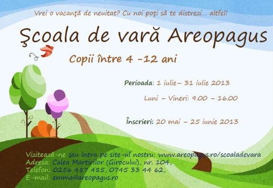 Școala de vară Areopagus