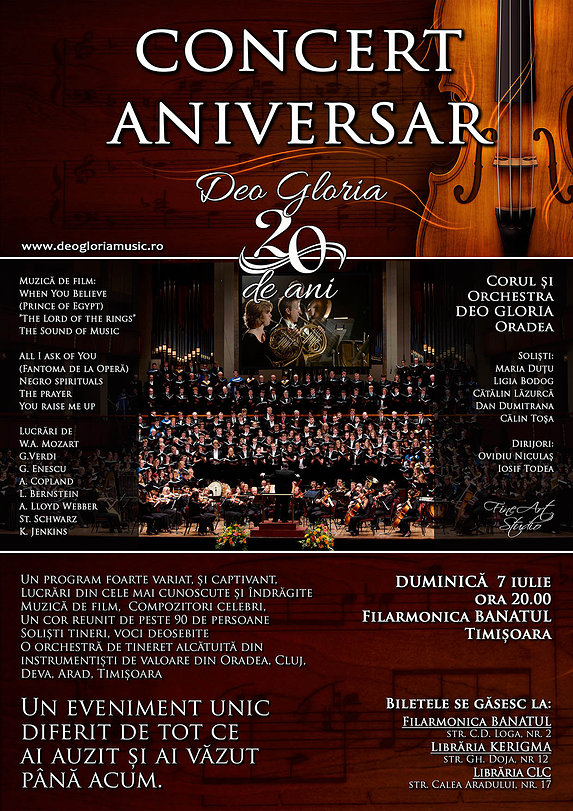 Concert aniversar Deo Gloria la Oradea și Timișoara