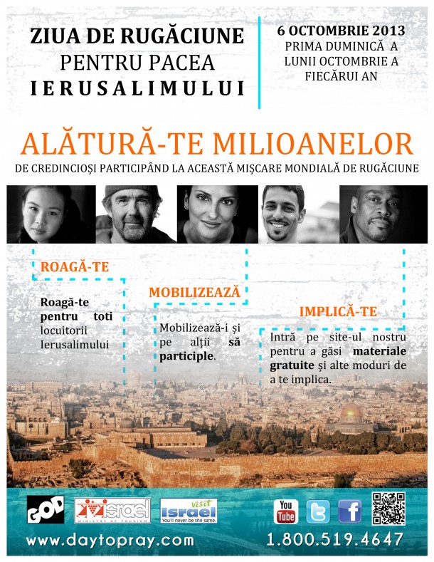 Ziua Internațională de Rugăciune pentru Pacea Ierusalimului 2013