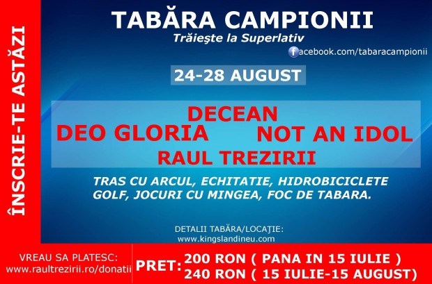 Tabara Campionii: Trăiește la Superlativ