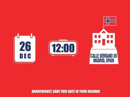 Protest în faţa Ambasadei Norvegiei din Madrid pentru sprijinirea familiei Bodnariu