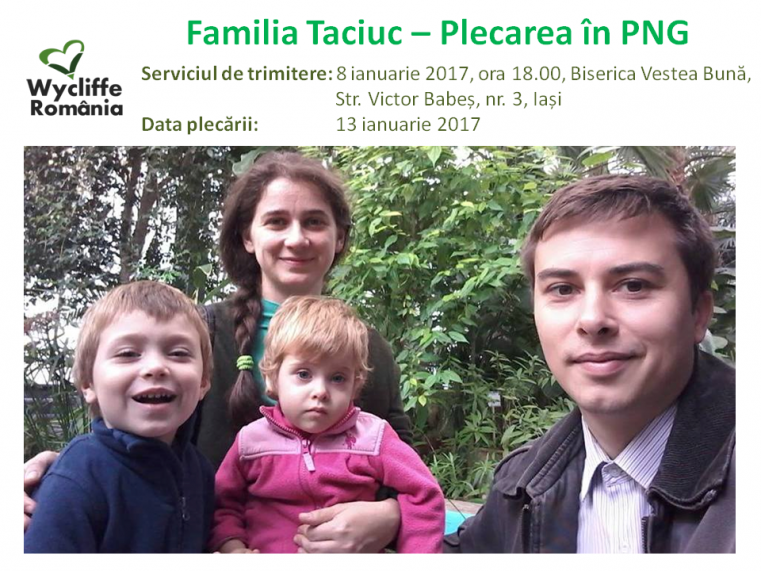 Plecarea familiei Taciuc în Papua Noua Guinee – 13 ianuarie