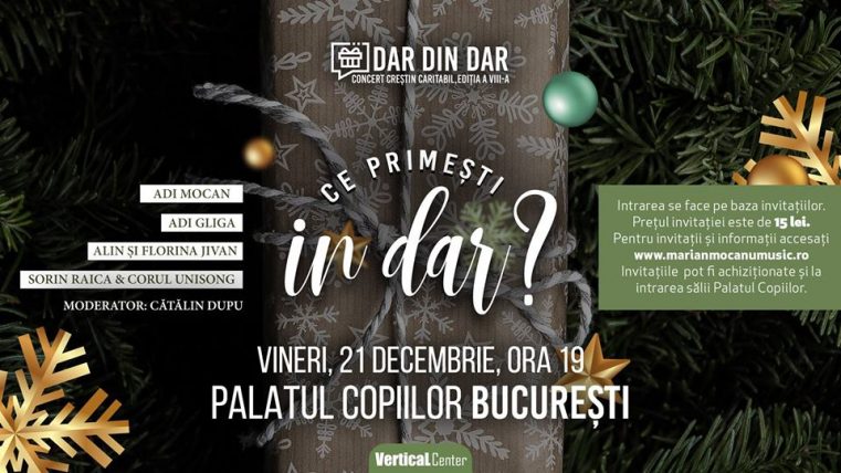 „Ce primești în dar?” – genericul celei de-a VIII-a ediție a Concertului Caritabil „Dar din Dar”!