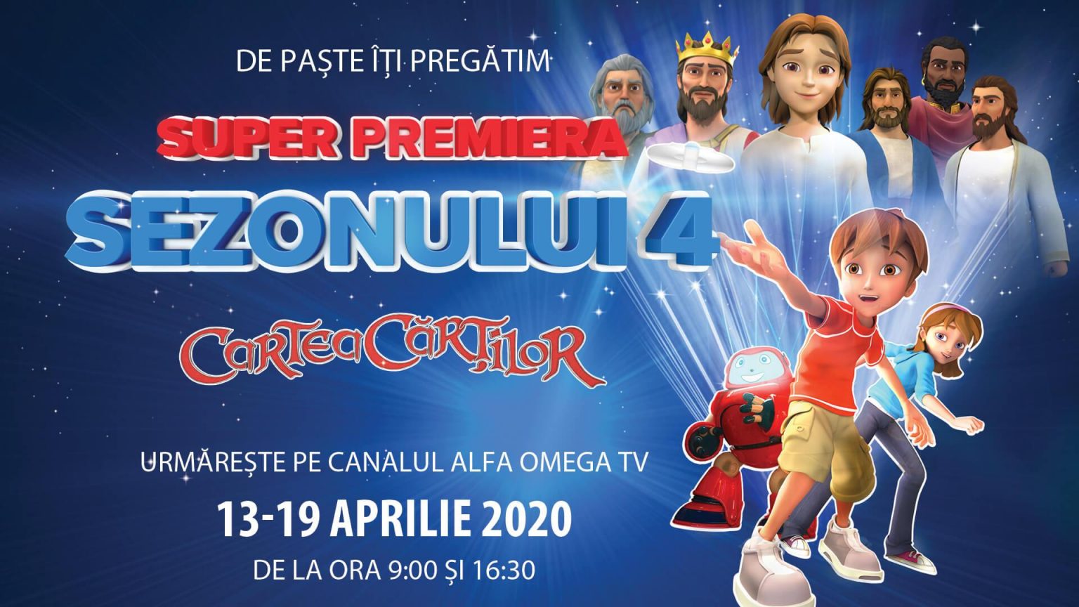 PREMIERĂ | Sezonul PATRU Cartea Cărților pe Alfa Omega TV în Săptămâna Mare!