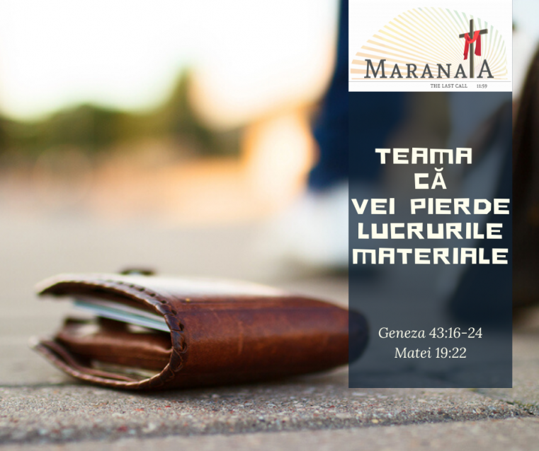 Confruntă Fricile: „Teama că vei pierde lucrurile materiale”, de Remus Runcan