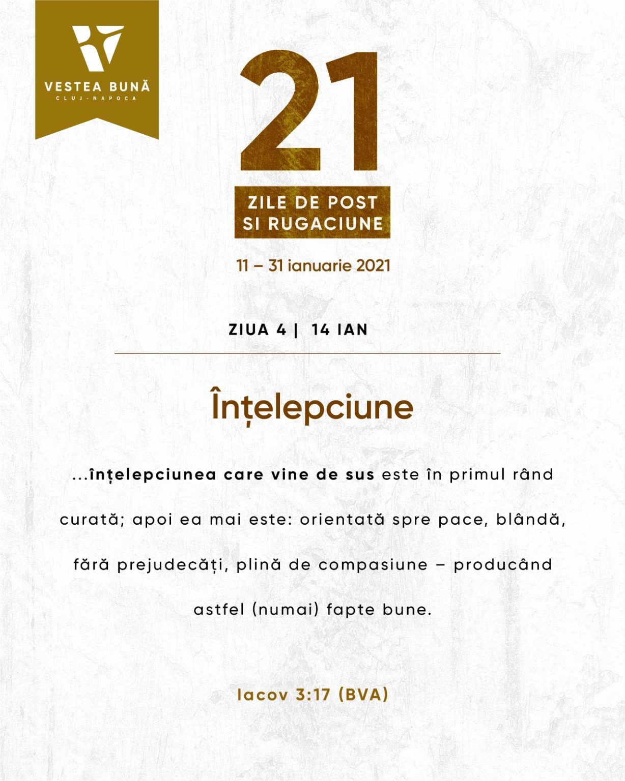 ZIUA 4 – „21 Zile de Post și Rugăciune”: Înțelepciune