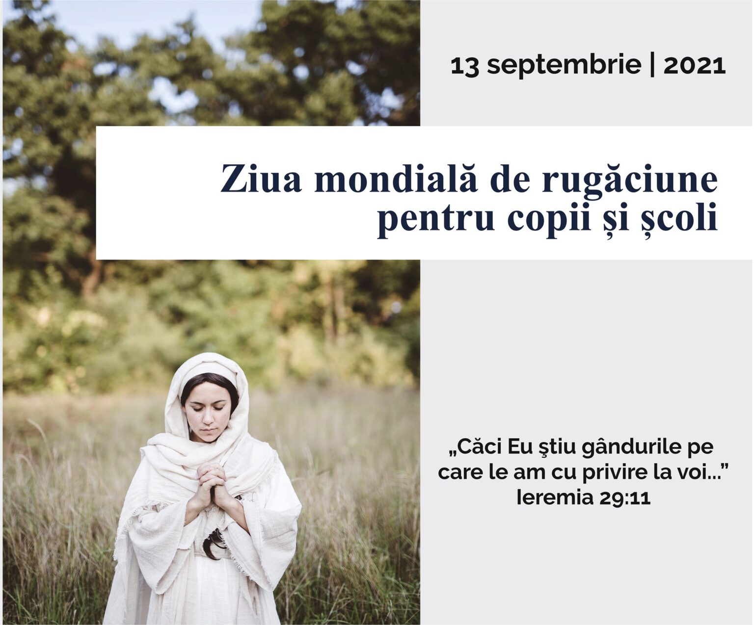 Ziua Mondială de Rugăciune intensă pentru copii și școli
