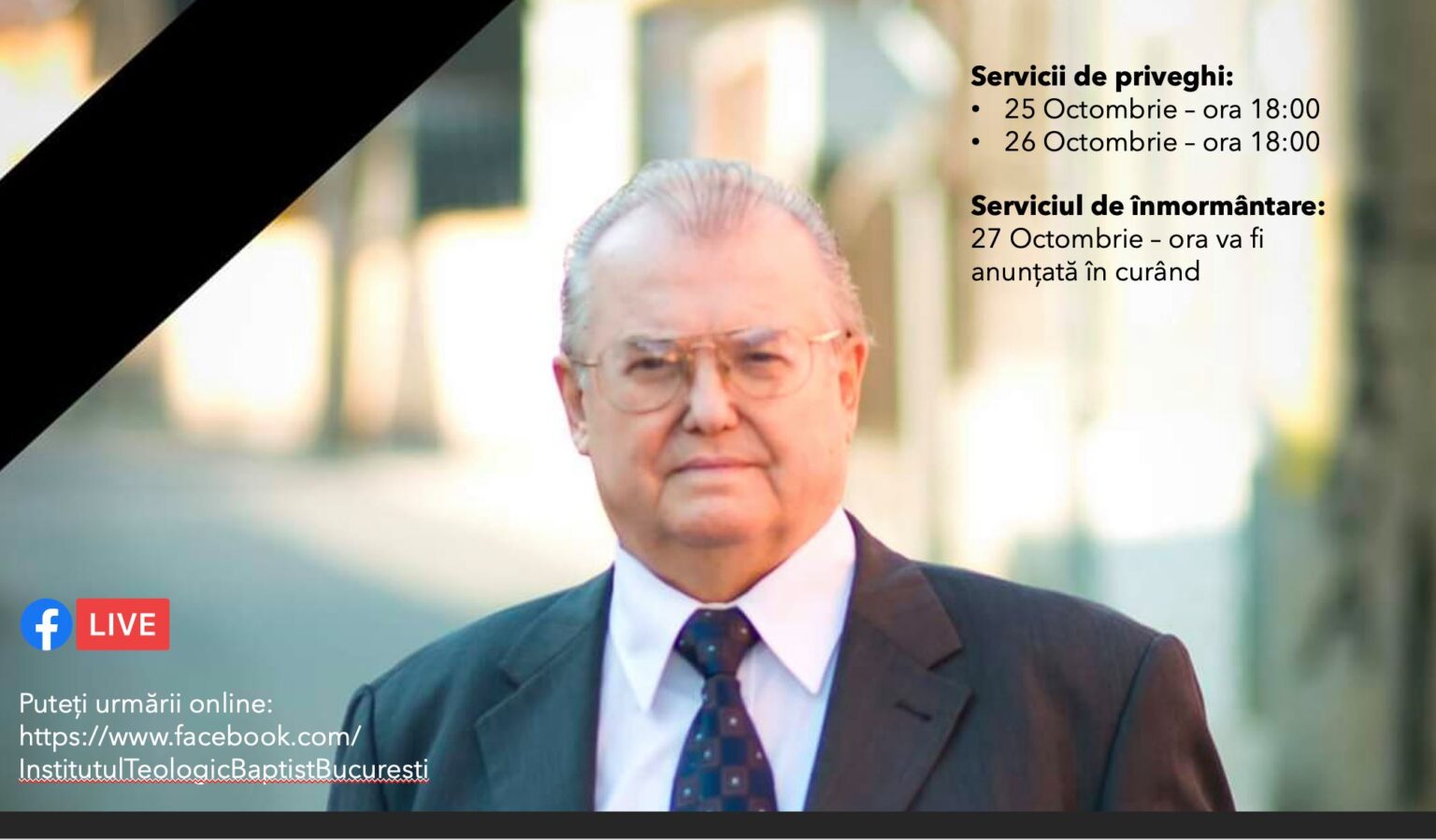 Serviciul de priveghi al pastorului Vasile Talpoș (VIDEO)