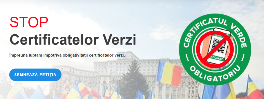 SEMNATI PETITIA împotriva certificatelor verzi