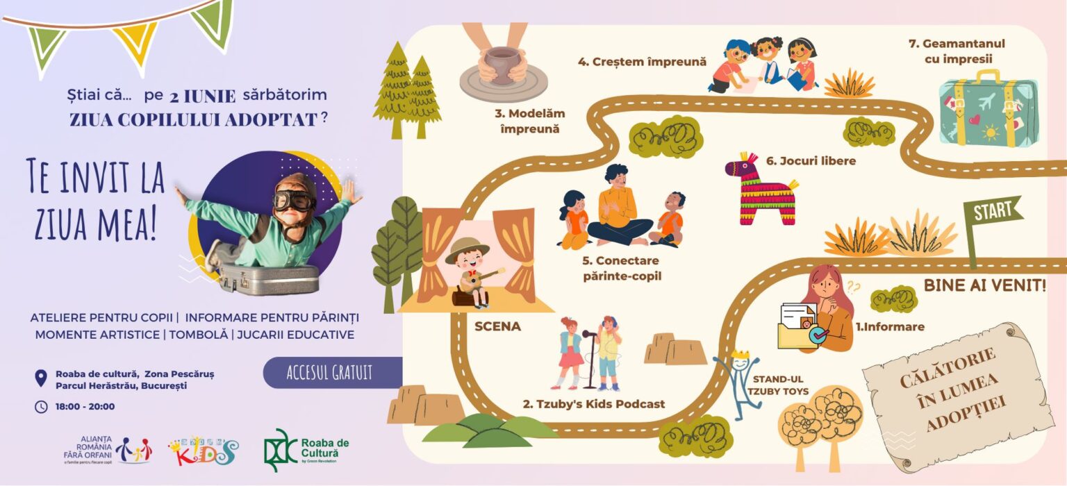 2 iunie – Ziua Națională a Adopției, celebrată în cele mai mari orașe din România