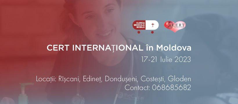 CERT INTERNAȚIONAL – Misiune Medicală în Republica Moldova și România