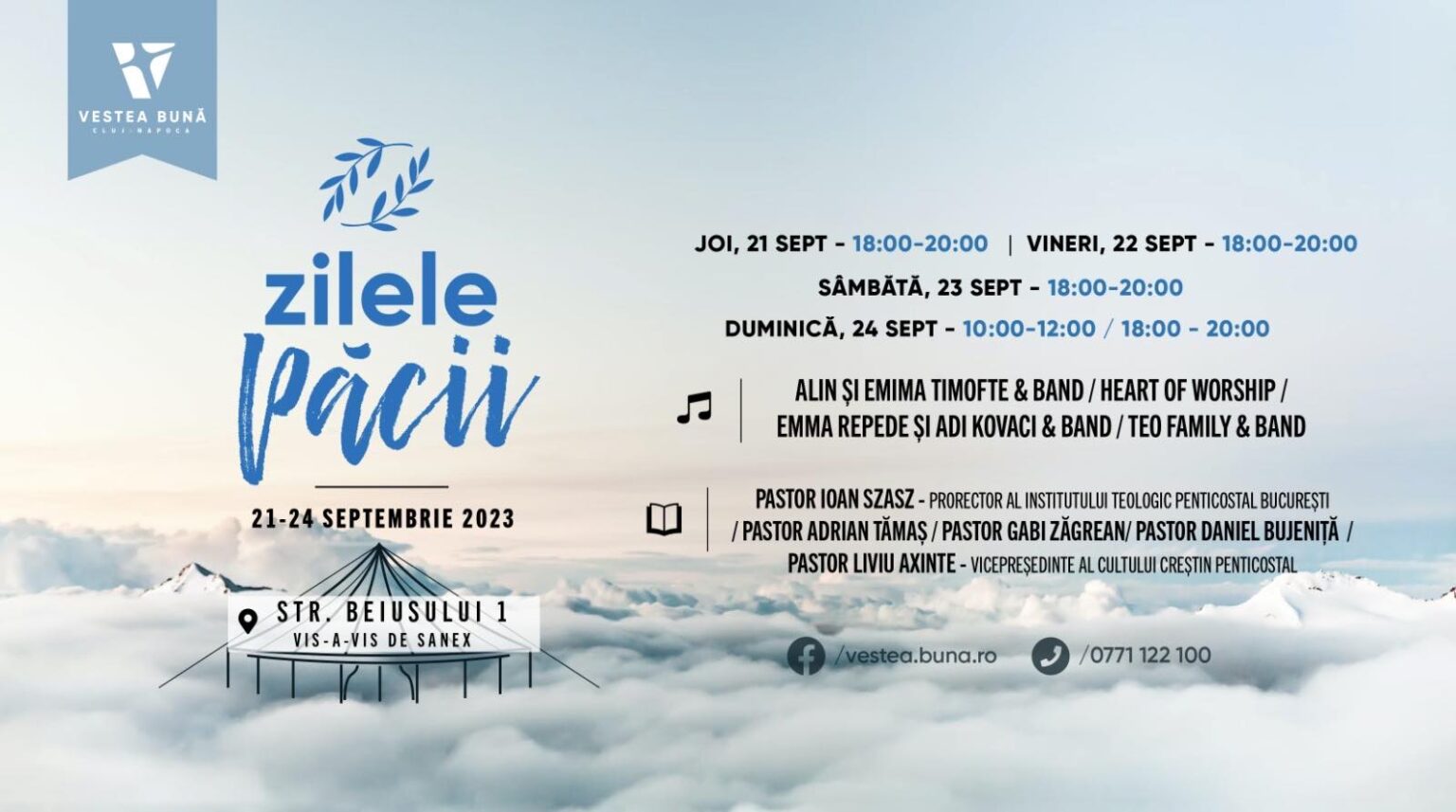 Sărbătorește „Zilele Păcii” alături de Biserica „Vestea Bună” la Cluj-Napoca