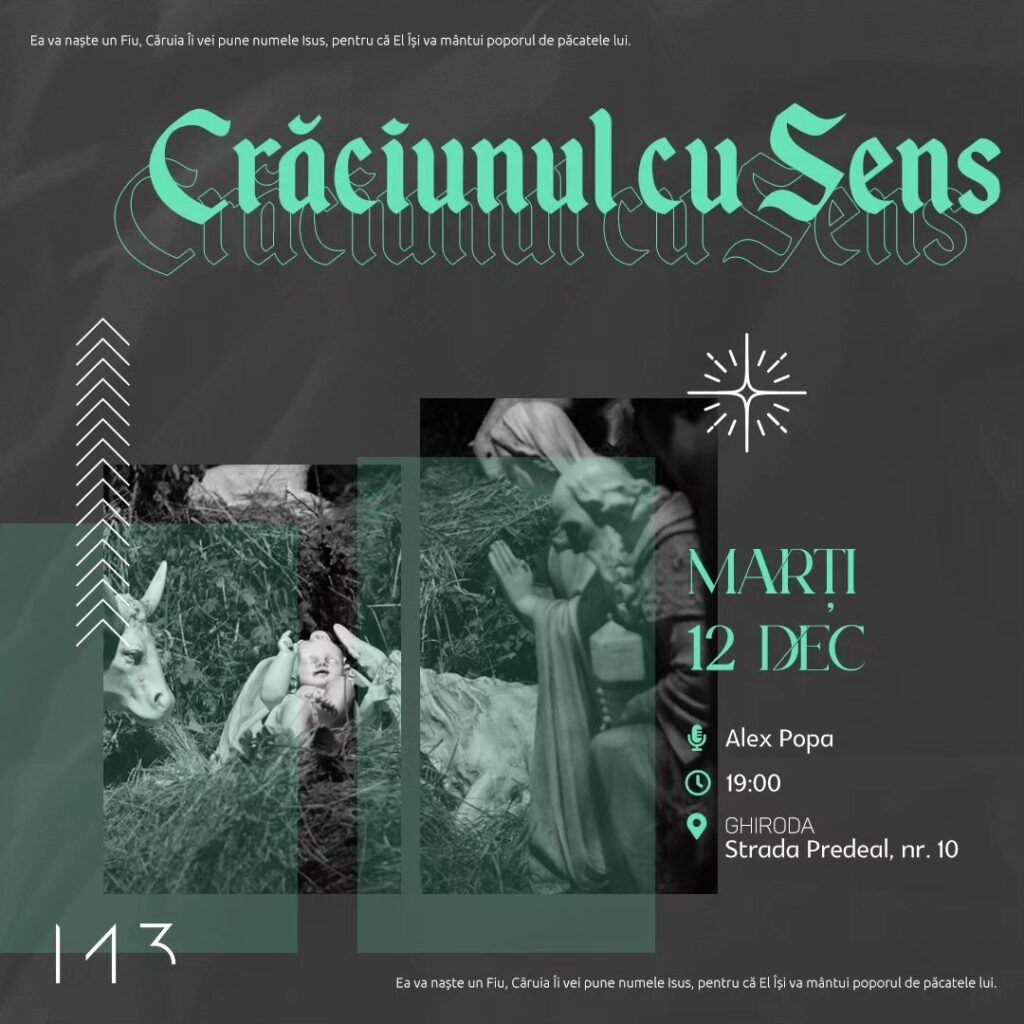 „Crăciunul cu sens” – seară de tineret la Biserica Baptistă „Providența” Timișoara