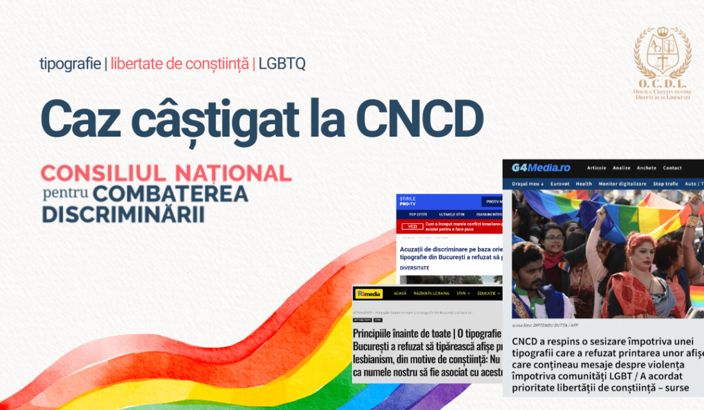 Comunicat OCDL: Caz câștigat – CNCD a respins sesizarea unui activist LGBTQ+