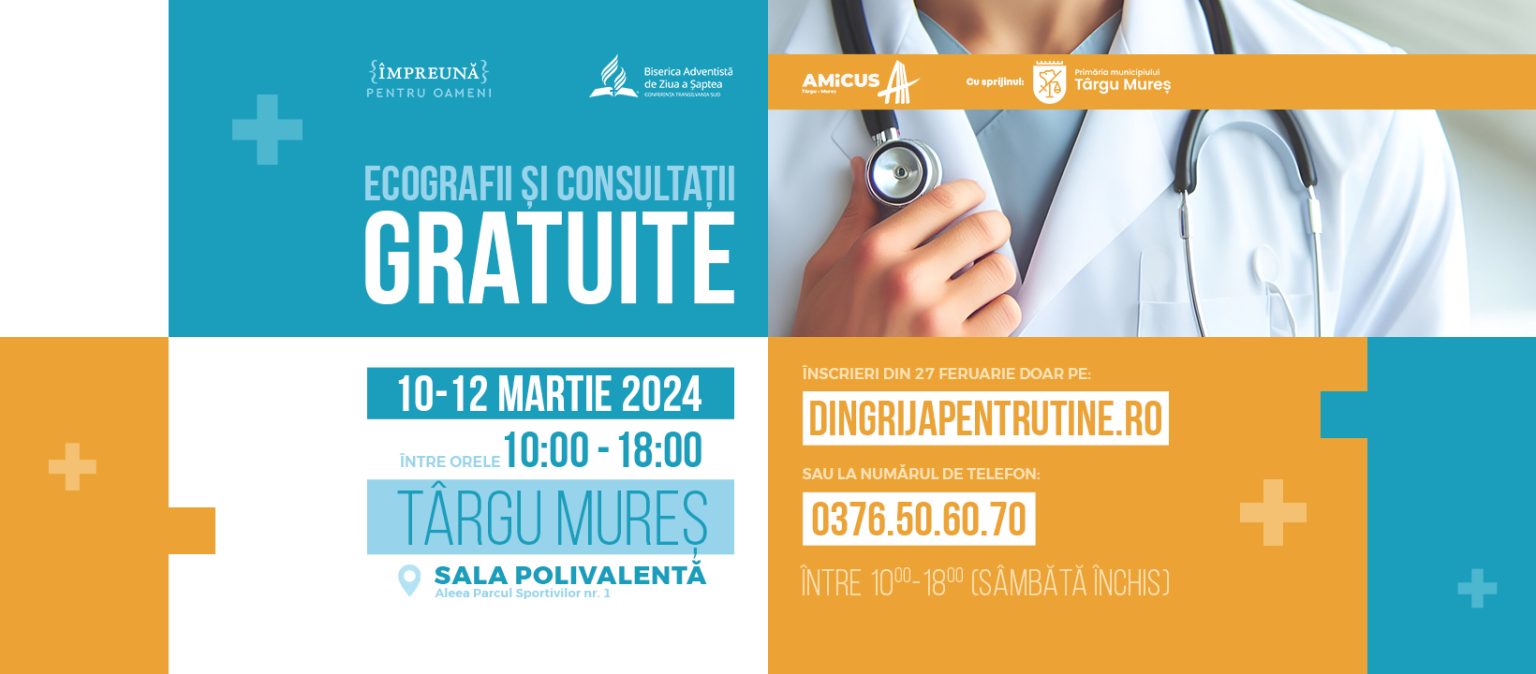 Spitalul Ambulant: „Din grijă pentru tine” la Târgu Mureș