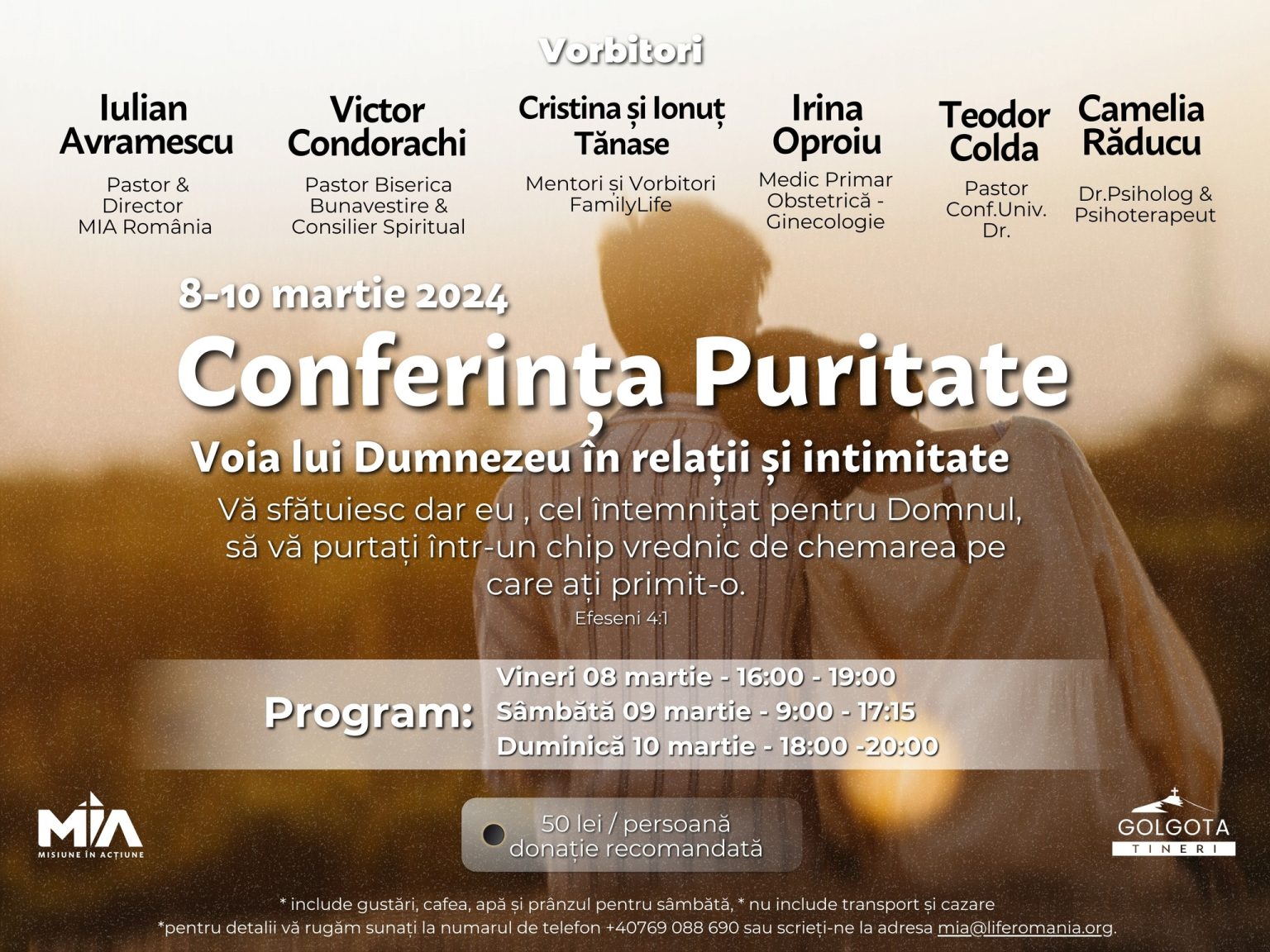 Conferința Puritate 2024: „Voia lui Dumnezeu în relații și intimitate”