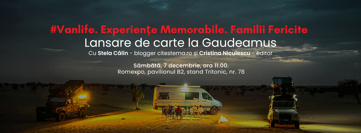 Lansare la Gaudeamus: „Vanlife” – prima carte pentru fanii călătoriilor cu camper-ul