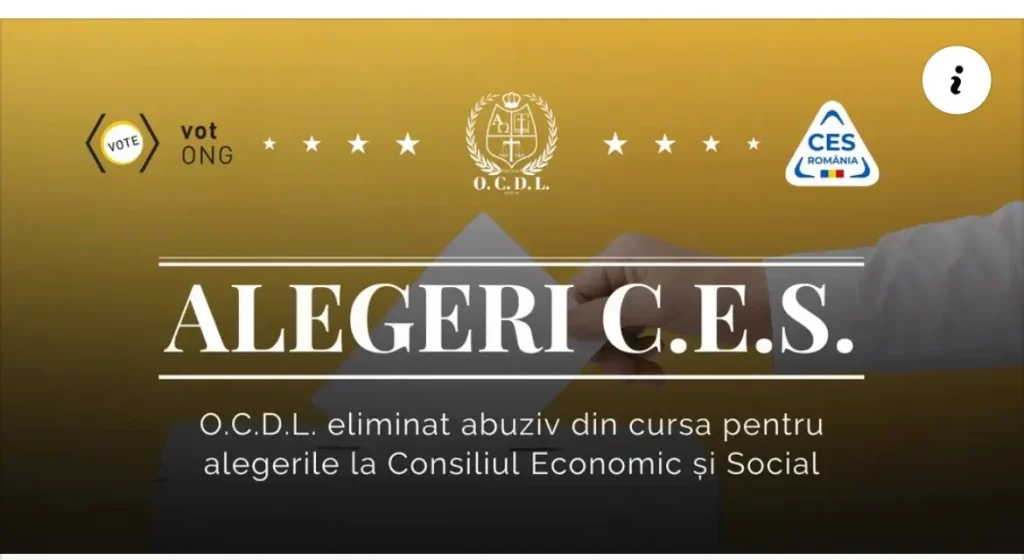 O.C.D.L. eliminat abuziv din cursa pentru alegerile pentru C.E.S.