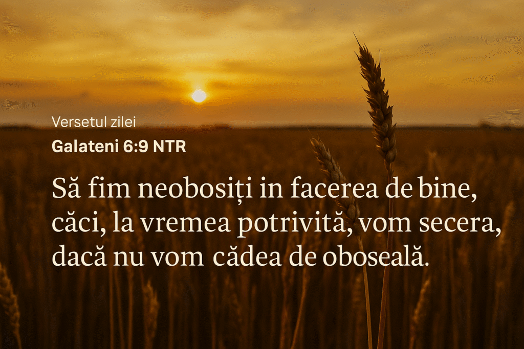 DEVOȚIONAL: Continuă să faci bine
