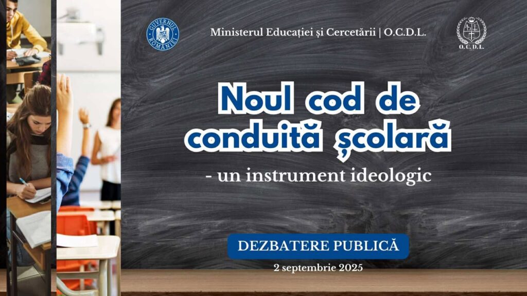 OCDL: Noul cod de conduită școlară – un instrument ideologic
