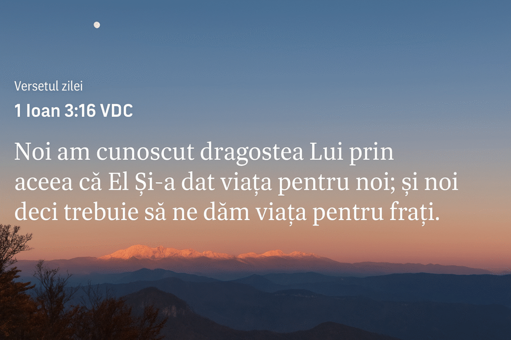 DEVOȚIONAL: Dragoste jertfitoare