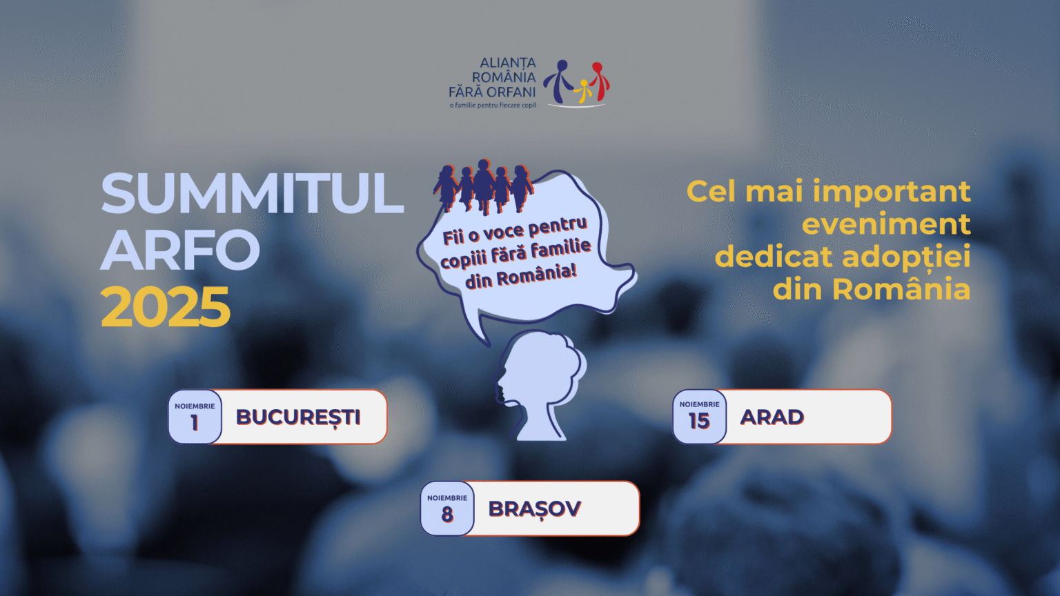 Summitul ARFO 2025: „Fii o voce pentru copiii fără familie” – trei orașe, o singură inimă pentru schimbare