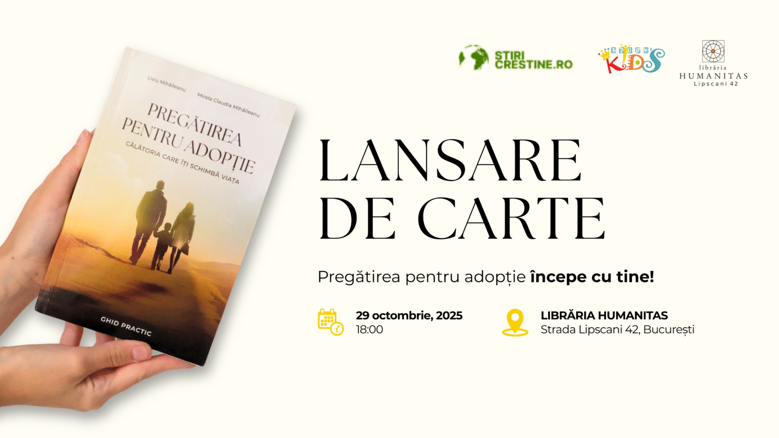 Lansare de Carte: „Pregătirea pentru adopție: călătoria care îți schimbă viața”