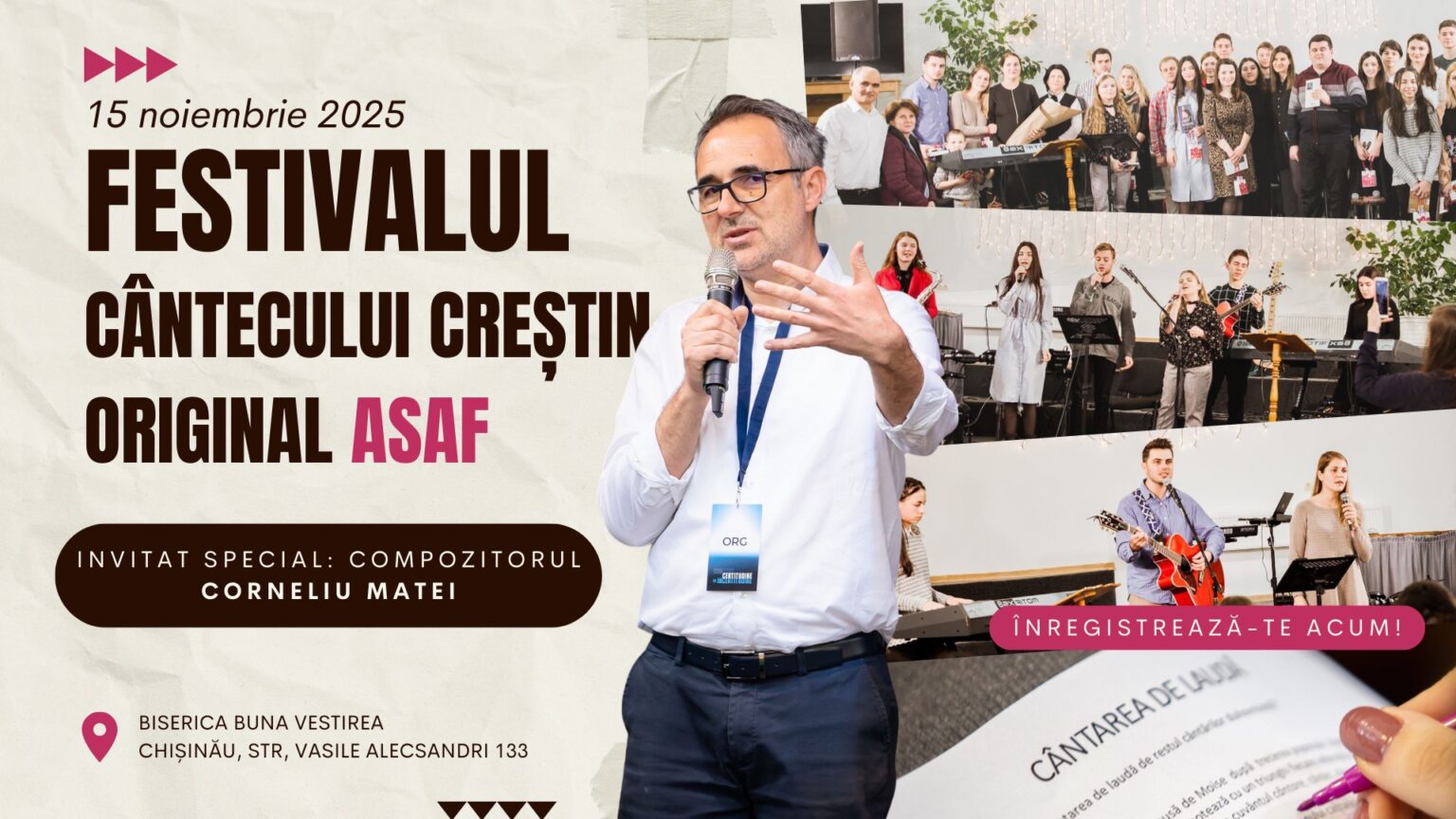 Festivalul ASAF adună muzicienii creștini din Moldova pentru a compune și a cânta o „cântare nouă” Domnului