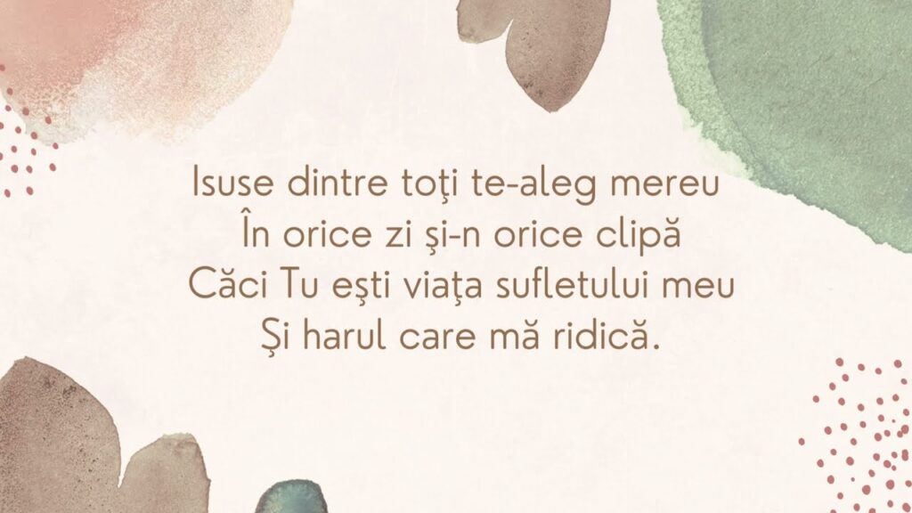ARMONII SACRE: „Isuse dintre toți te-aleg mereu” – despre libertatea spirituală în Cristos