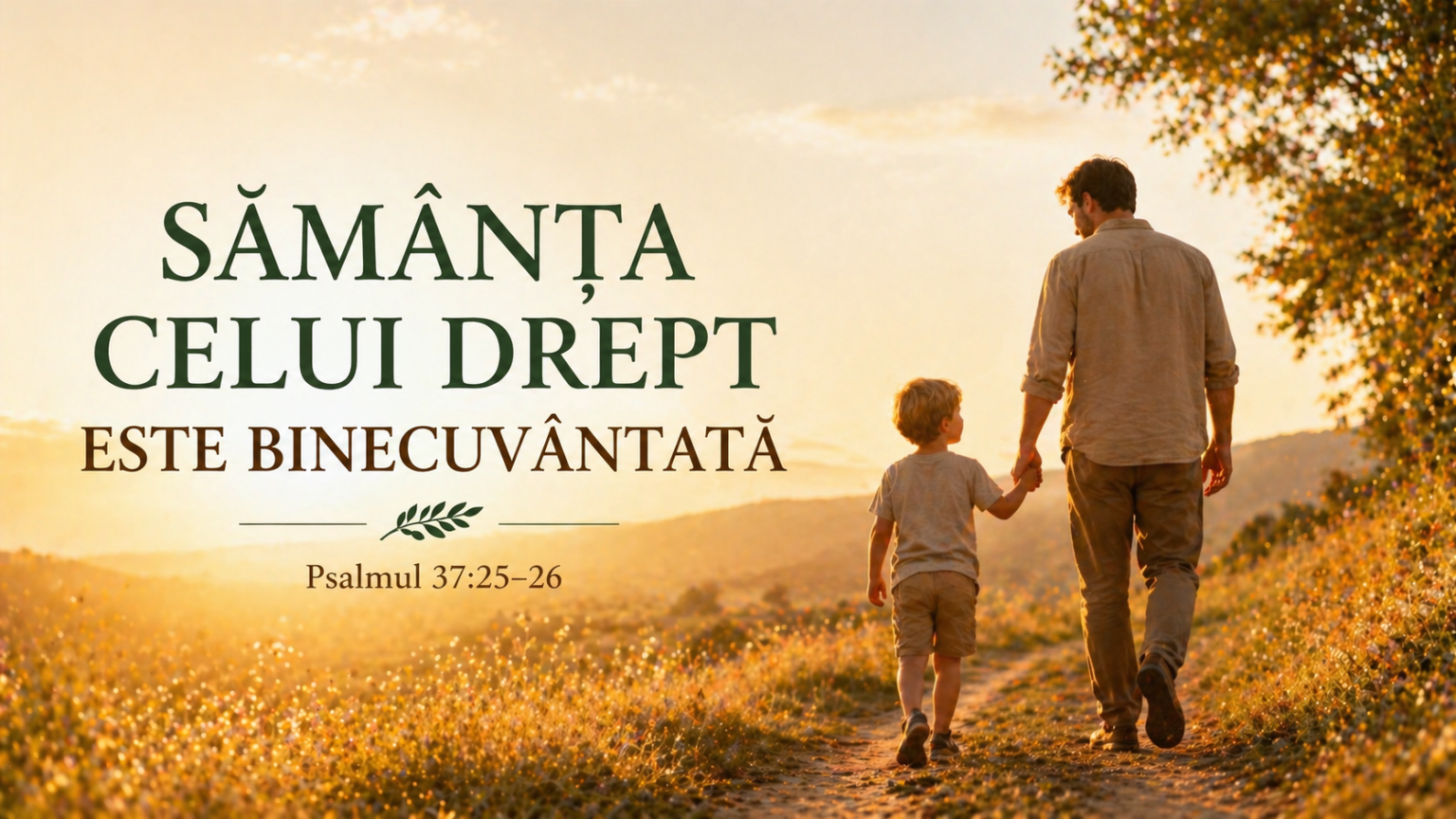 DEVOȚIONAL: Binecuvântarea urmașilor celor neprihăniți