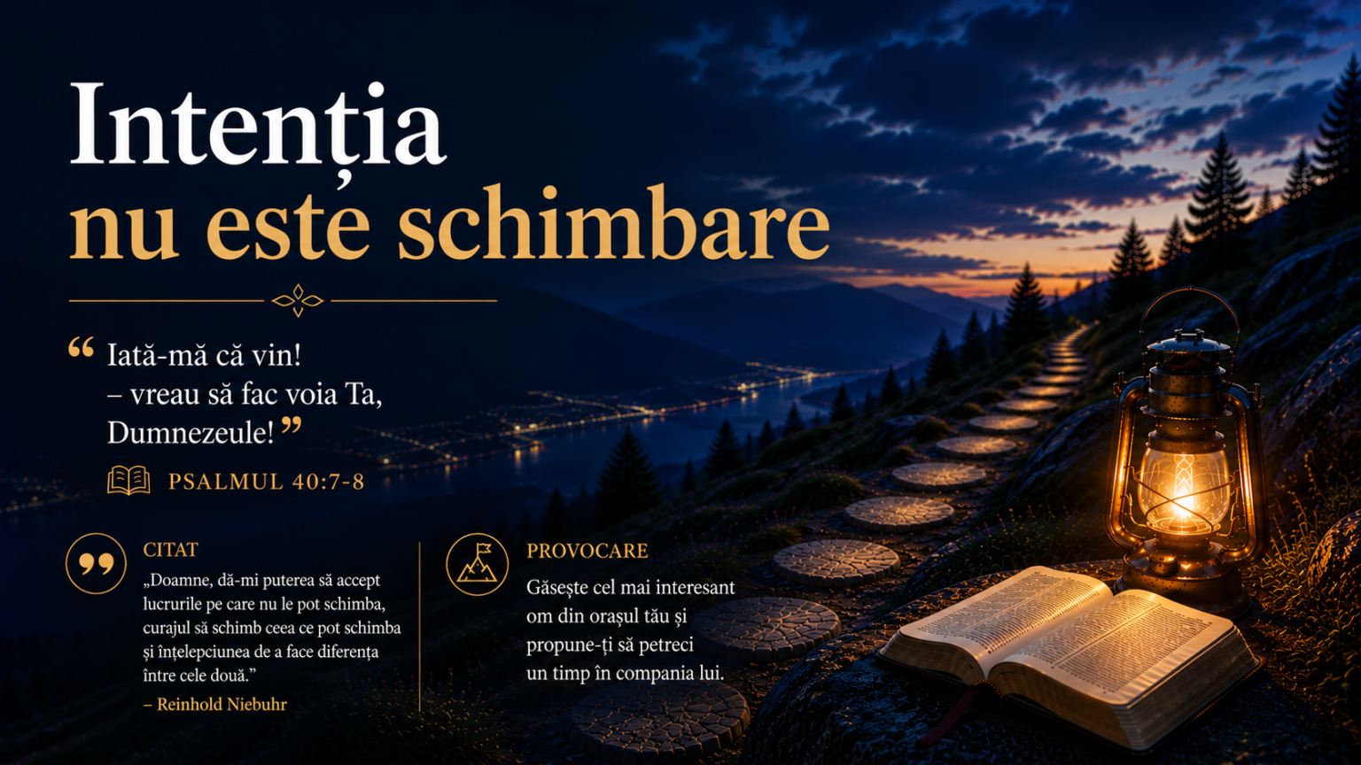DEVOȚIONAL: Intenția nu este schimbare